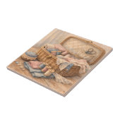 Oude Naaimandje Cottagecore Pastel Tegeltje (Zijkant)