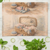 Oude Naaimandje Cottagecore Pastel Theedoek (Gevouwen)