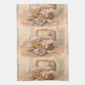 Oude Naaimandje Cottagecore Pastel Theedoek (Verticaal)
