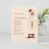 Oude Naaister Uitnodiging (Staand voorkant)