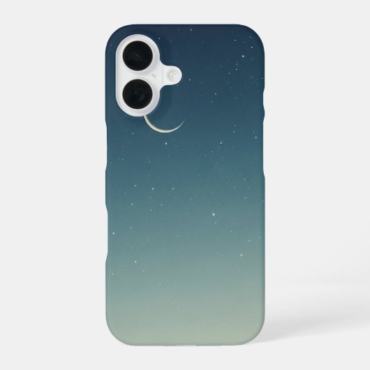Oude nachten met halve maan iPhone 16 hoesje (Achterkant)
