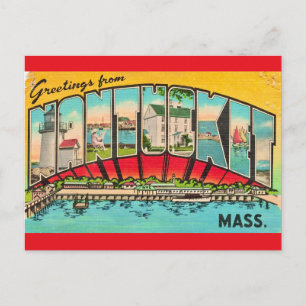 Oude Nantucket Island Ansichtkaart Briefkaart
