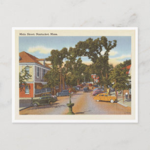 Oude Nantucket Massachusetts Main Street scène Briefkaart