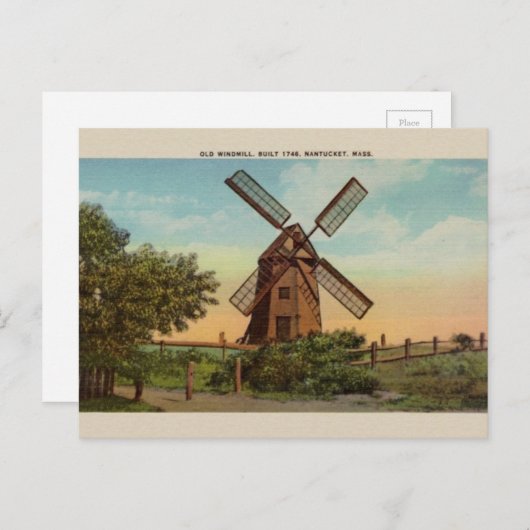  oude Nantucket Post Card Briefkaart (Voorkant / Achterkant)