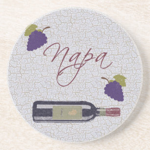Oude Napa-wijn Zandsteen Onderzetter