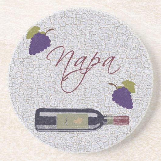 Oude Napa-wijn Zandsteen Onderzetter (Voorkant)