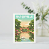 Oude Naperville Illinois Briefkaart (Staand voorkant)