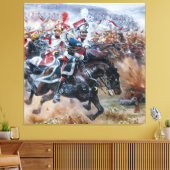 Oude Napoleontische slagveldschildering Leipzig  Canvas Afdruk (Insitu (Woonkamer))