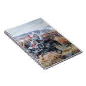 Oude Napoleontische strijdtoneel schilderij Leipzi Notitieboek (Rechterzijde)