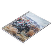 Oude Napoleontische strijdtoneel schilderij Leipzi Notitieboek (Linkerzijde)