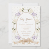 Oude Natuurlijke Bloem Frame Baby Kaart (Voorkant)