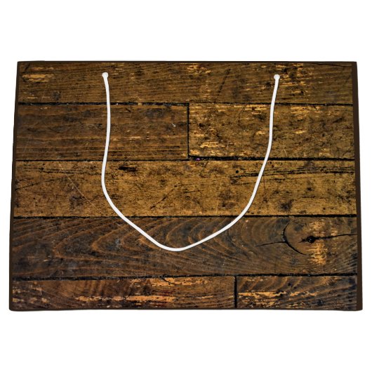 Oude Natuurlijke Houten Panelen Groot Cadeauzakje (Voorkant)