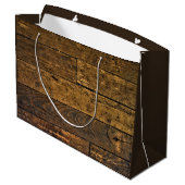 Oude Natuurlijke Houten Panelen Groot Cadeauzakje (Achterkant Gekanteld)