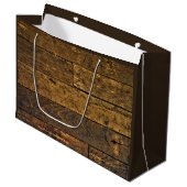 Oude Natuurlijke Houten Panelen Groot Cadeauzakje (Voorkant Gekanteld)