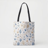 Oude Nautical Schoudertassen Tote Bag (Voorkant)