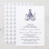 Oude Nautilus Kust Octopus Uitnodiging (Voorkant / Achterkant)