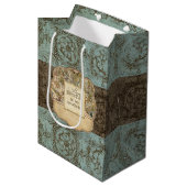 Oude nautische kaart  rozet etsen Mannen Medium Cadeauzakje (Voorkant Gekanteld)