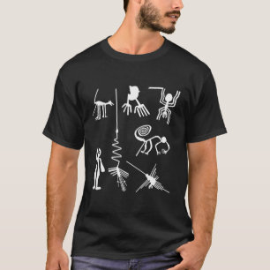 Oude nazca lijnen buitenaardse wezens ufo t-shirt