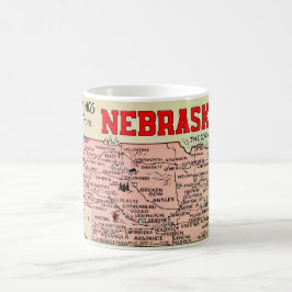 Oude Nebraska kaart koffiemok