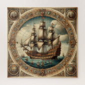 Oude Nederlanders (Nederland) Saling Ships 2 Legpuzzel (Verticaal)