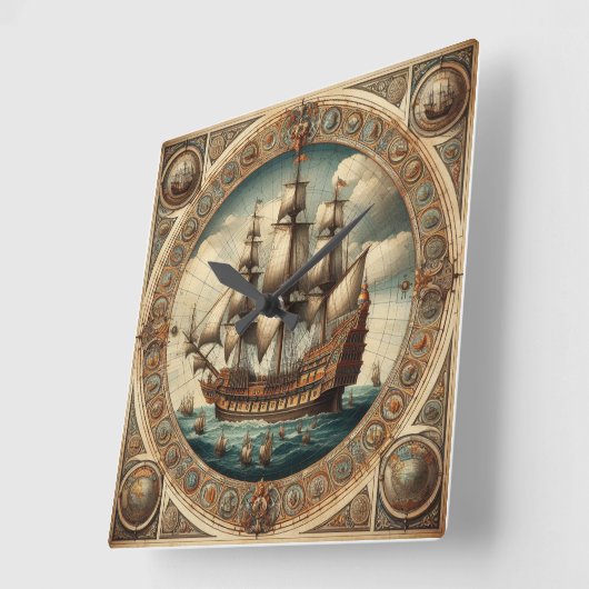 Oude Nederlanders (Nederland) Saling Ships 2 Vierkante Klok (Hoek)