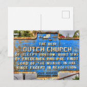 Oude Nederlandse Kerk Sleepy Hollow Sign Briefkaart (Voorkant / Achterkant)