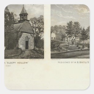 Oude Nederlandse Kerk, woningen Vierkante Sticker