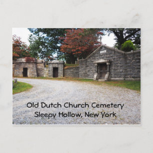 Oude Nederlandse kerkbegraafplaats in Sleepy Hollo Briefkaart