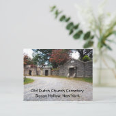 Oude Nederlandse kerkhof in Sleepy Hollow, NY Briefkaart (Staand voorkant)