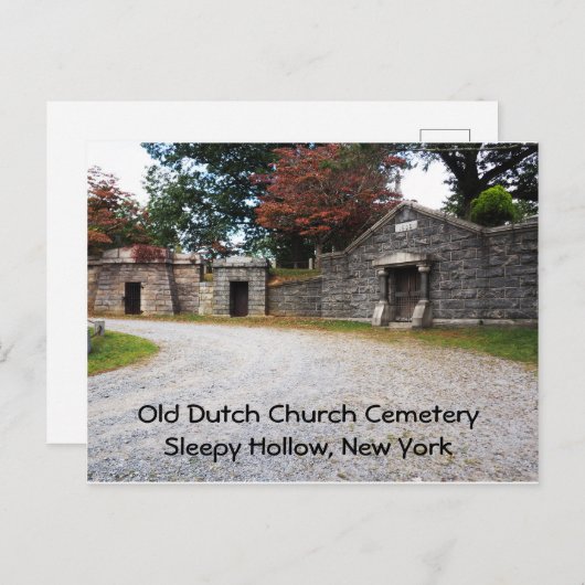 Oude Nederlandse kerkhof in Sleepy Hollow, NY Briefkaart (Voorkant / Achterkant)