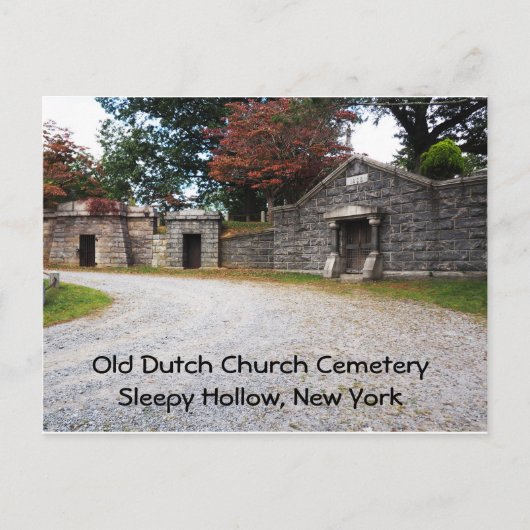 Oude Nederlandse kerkhof in Sleepy Hollow, NY Briefkaart (Voorkant)