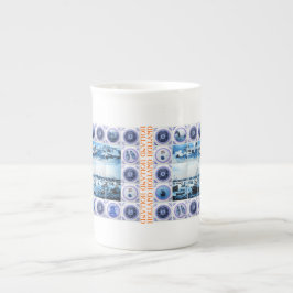 Oude Nederlandse Maritime Holland Delftware Style Porselein Kop