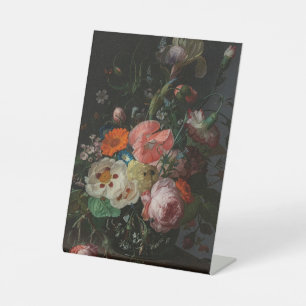 Oude Nederlandse Meester Stilleven Rachel Ruysch Reclamebord Met Voetstuk
