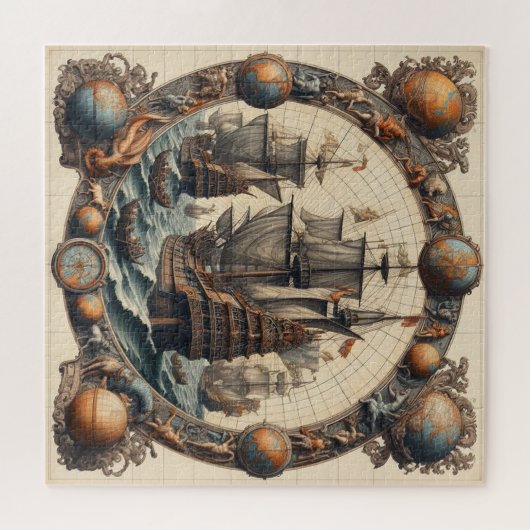 Oude Nederlandse (Nederland) Zeilschepen 3 Legpuzzel (Horizontaal)