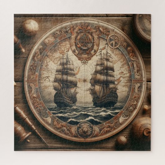 Oude Nederlandse (Nederland) zeilschepen Legpuzzel (Verticaal)