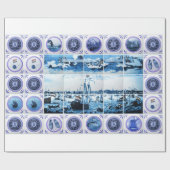  oude Nederlandse tegels Delftware Holland Cadeaupapier (Vlak)