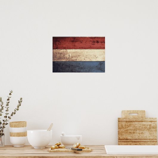 Oude Nederlandse vlag Poster (Keuken)