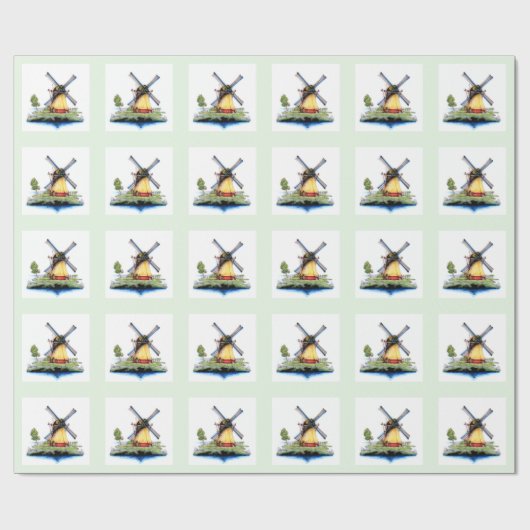 Oude Nederlandse Windmill Cadeaupapier (Vlak)