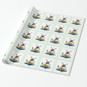 Oude Nederlandse Windmill Cadeaupapier