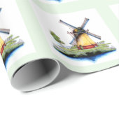 Oude Nederlandse Windmill Cadeaupapier (Rol Hoek)