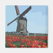 Oude Nederlandse windmolen Magneet (Voorkant)