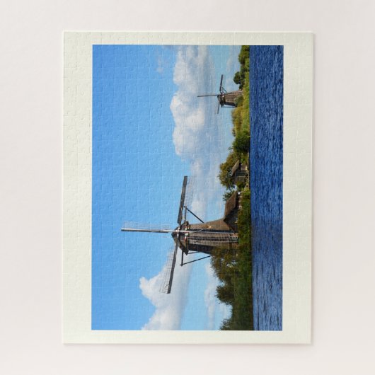 Oude Nederlandse windmolens Legpuzzel (Verticaal)