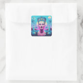 Oude Nefertiti Premium Vaporwave Sticker (Tas)