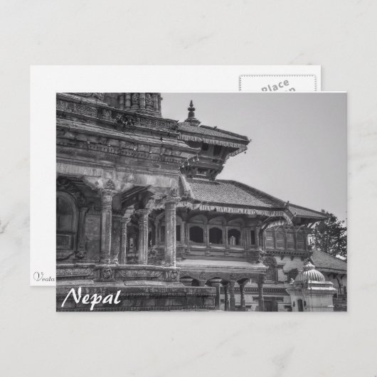Oude Nepal Briefkaart (Voorkant / Achterkant)