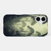 Oude nevelige tropische woud iPhone 16 hoesje (Achterkant horizontaal)