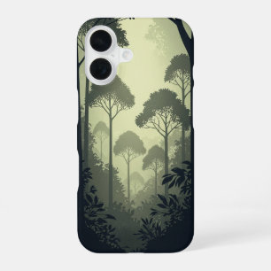 Oude nevelige tropische woud iPhone 16 hoesje