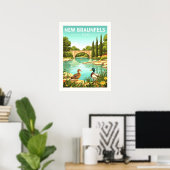 Oude New Braunfels Texas Poster (Thuiskantoor)