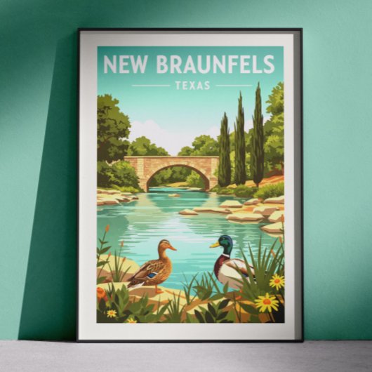 Oude New Braunfels Texas Poster