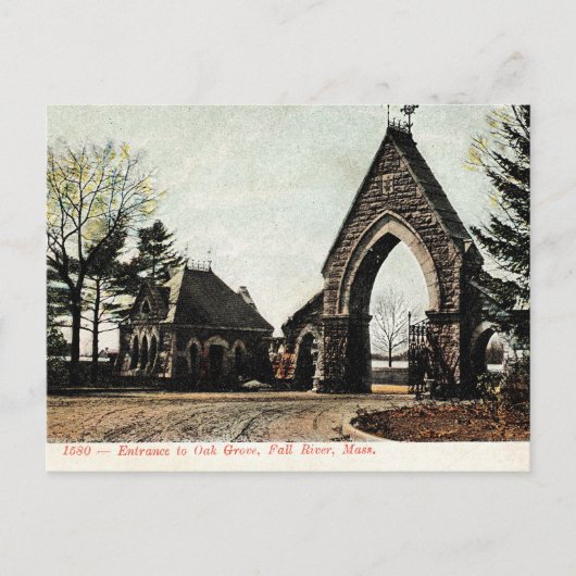Oude New England eiken begraafplaats Feestdagenkaart (Voorkant)