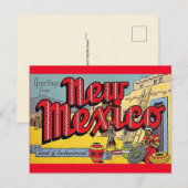 Oude New Mexico Wenskaart Briefkaart (Voorkant / Achterkant)
